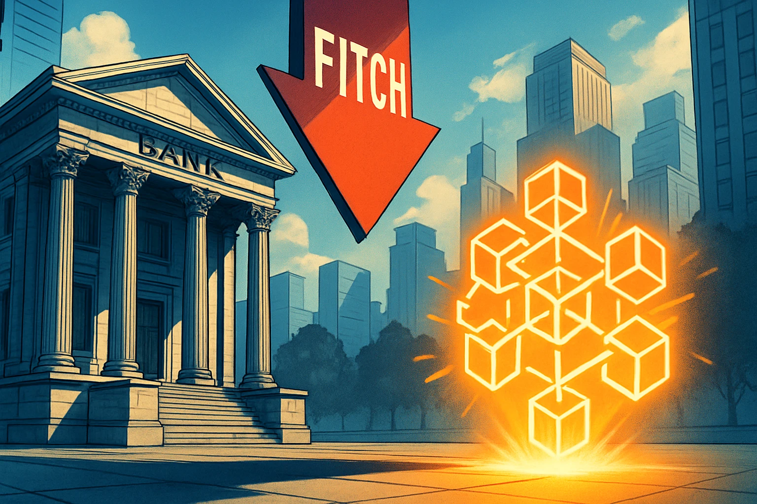Fitch warns that it will downgrade the credit ratings of banks that hold too much Bitcoin